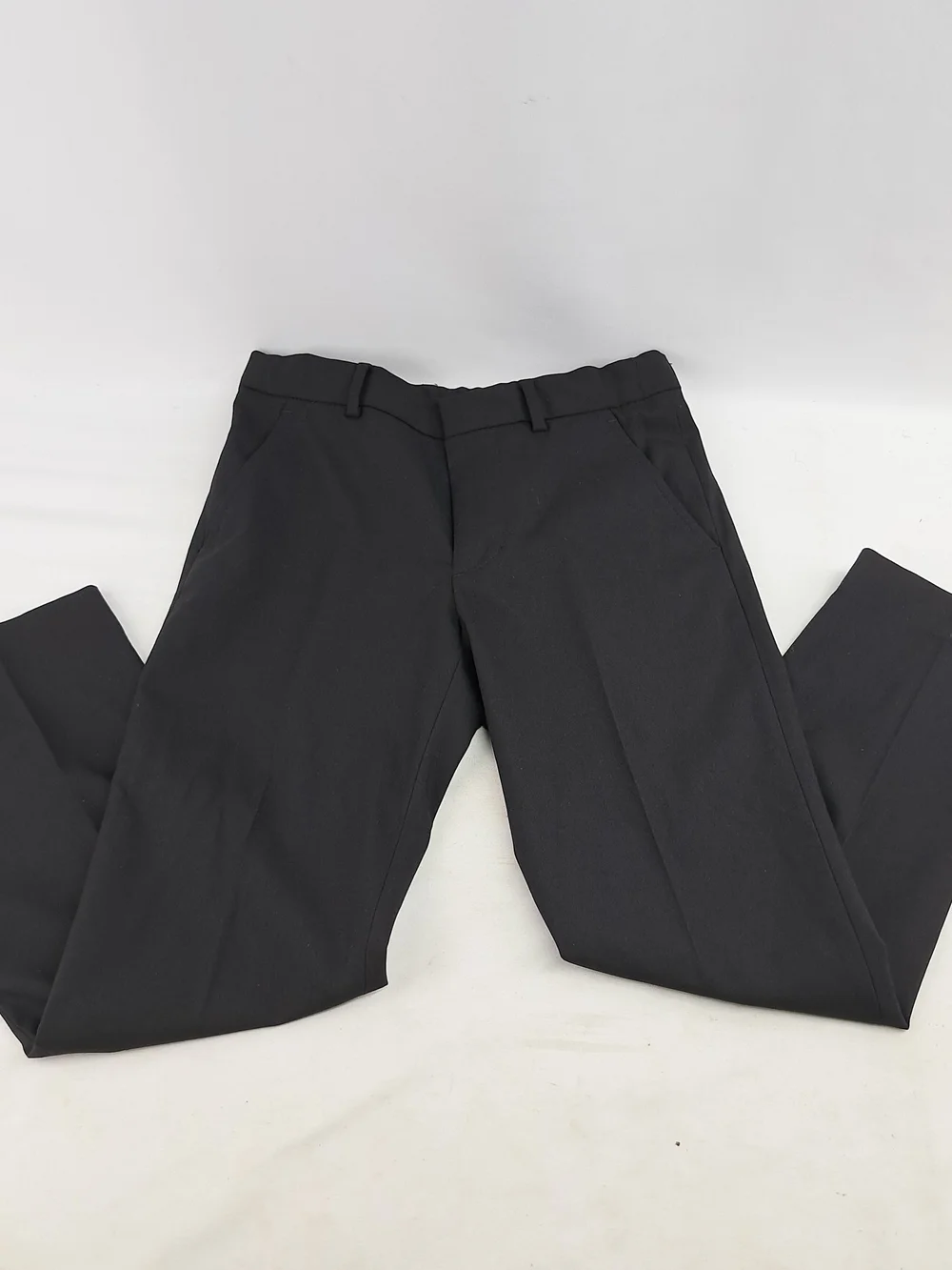 Black Boys Dress Pants Elastic Waist Pull On Formal Slacks Pants Size 8 Regular